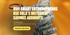 Use Solo 401(k) instead of savings account